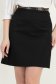 Fusta din stofa neagra scurta cu un croi drept si banda decorativa - StarShinerS 5 - StarShinerS.ro