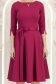 Rochie din jersey zmeura midi in clos accesorizata cu brosa - StarShinerS 7 - StarShinerS.ro