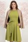 Rochie din jersey verde-deschis midi in clos accesorizata cu brosa - StarShinerS 2 - StarShinerS.ro
