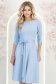 StarShinerS světle modrá šaty zvonový skleník přes koleno jersey 3 - StarShinerS.cz