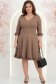 Rochie din jersey mocha scurta in clos cu volanase la maneca - StarShinerS 2 - StarShinerS.ro