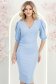 StarShinerS plava svijetla haljina jersey midi vrsta olovke 1 - StarShinerS.hr