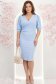 Rochie din jersey albastru-deschis midi tip creion cu maneci bufante- StarShinerS 2 - StarShinerS.ro