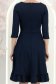 Rochie din jersey bleumarin pana la genunchi in clos cu volanase - StarShinerS 5 - StarShinerS.ro