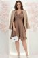 Rochie din jersey mocha scurta in clos cu volanase - StarShinerS 2 - StarShinerS.ro