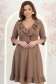 Rochie din jersey mocha scurta in clos cu volanase - StarShinerS 1 - StarShinerS.ro