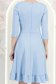 Rochie din jersey albastru-deschis scurta in clos cu volanase - StarShinerS 6 - StarShinerS.ro