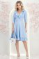 Rochie din jersey albastru-deschis scurta in clos cu volanase - StarShinerS 4 - StarShinerS.ro