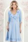 Rochie din jersey albastru-deschis scurta in clos cu volanase - StarShinerS 2 - StarShinerS.ro