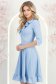 Rochie din jersey albastru-deschis scurta in clos cu volanase - StarShinerS 3 - StarShinerS.ro
