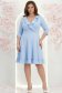 Rochie din jersey albastru-deschis scurta in clos cu volanase - StarShinerS 2 - StarShinerS.ro