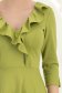 Rochie din jersey verde-deschis scurta in clos cu volanase - StarShinerS 4 - StarShinerS.ro