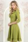 Rochie din jersey verde-deschis scurta in clos cu volanase - StarShinerS 2 - StarShinerS.ro