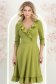 Rochie din jersey verde-deschis scurta in clos cu volanase - StarShinerS 1 - StarShinerS.ro