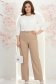 Bluza dama din material fluid ivoire cu croi larg si volanase - StarShinerS 2 - StarShinerS.ro