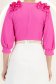 Bluza dama din material fluid fuchsia cu croi larg si volanase - StarShinerS 6 - StarShinerS.ro