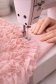 Bluza dama din material fluid roz pudra cu croi larg si volanase - StarShinerS 7 - StarShinerS.ro