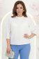 Bluza din material fluid ivoire cu un croi larg si aplicatii de dantela - StarShinerS 1 - StarShinerS.ro