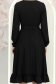 Rochie din material fluid neagra midi in clos cu elastic in talie si cordon - StarShinerS 4 - StarShinerS.ro