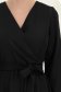 Rochie din material fluid neagra midi in clos cu elastic in talie si cordon - StarShinerS 2 - StarShinerS.ro