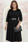 Rochie din voal neagra midi in clos cu volanase - StarShinerS 2 - StarShinerS.ro
