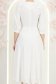 Rochie din material fluid ivoire midi in clos cu volanase - StarShinerS 6 - StarShinerS.ro