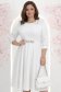 Rochie din voal ivoire midi in clos cu volanase - StarShinerS 1 - StarShinerS.ro