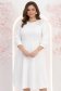 Rochie din voal ivoire midi in clos cu volanase - StarShinerS 2 - StarShinerS.ro