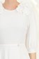 Rochie din voal ivoire midi in clos cu volanase - StarShinerS 4 - StarShinerS.ro