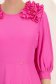 Rochie din material fluid fuchsia midi in clos cu volanase - StarShinerS 5 - StarShinerS.ro