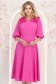 Rochie din material fluid fuchsia midi in clos cu volanase - StarShinerS 3 - StarShinerS.ro