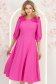 Rochie din material fluid fuchsia midi in clos cu volanase - StarShinerS 1 - StarShinerS.ro
