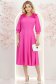 Rochie din material fluid fuchsia midi in clos cu volanase - StarShinerS 4 - StarShinerS.ro