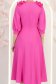 Rochie din voal fuchsia midi in clos cu volanase - StarShinerS 7 - StarShinerS.ro
