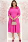 Rochie din voal fuchsia midi in clos cu volanase - StarShinerS 3 - StarShinerS.ro