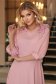 Rochie din voal roz pudra midi in clos cu volanase - StarShinerS 1 - StarShinerS.ro