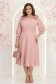 Rochie din voal roz pudra midi in clos cu volanase - StarShinerS 2 - StarShinerS.ro