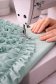 Bluza dama din material fluid mint cu croi larg si volanase - StarShinerS 6 - StarShinerS.ro