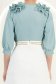 Bluza dama din material fluid mint cu croi larg si volanase - StarShinerS 7 - StarShinerS.ro