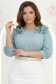 Bluza dama din material fluid mint cu croi larg si volanase - StarShinerS 1 - StarShinerS.ro