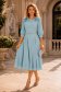 Rochie din voal mint midi in clos cu volanase - StarShinerS 1 - StarShinerS.ro