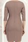 Rochie din stofa mocha scurta tip creion cu volanase - StarShinerS 6 - StarShinerS.ro