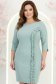 Rochie din stofa mint scurta tip creion cu volanase - StarShinerS 1 - StarShinerS.ro