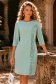 Rochie din stofa mint scurta tip creion cu volanase - StarShinerS 1 - StarShinerS.ro