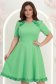 Rochie din stofa verde până la genunchi in clos cu volanase - StarShinerS 2 - StarShinerS.ro