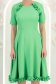 Rochie din stofa verde până la genunchi in clos cu volanase - StarShinerS 6 - StarShinerS.ro