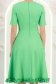 Rochie din stofa verde până la genunchi in clos cu volanase - StarShinerS 5 - StarShinerS.ro