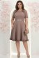 Rochie din stofa mocha până la genunchi in clos cu volanase - StarShinerS 2 - StarShinerS.ro