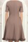 Rochie din stofa mocha până la genunchi in clos cu volanase - StarShinerS 7 - StarShinerS.ro