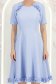 Rochie din stofa albastra-deschis până la genunchi in clos cu volanase - StarShinerS 6 - StarShinerS.ro